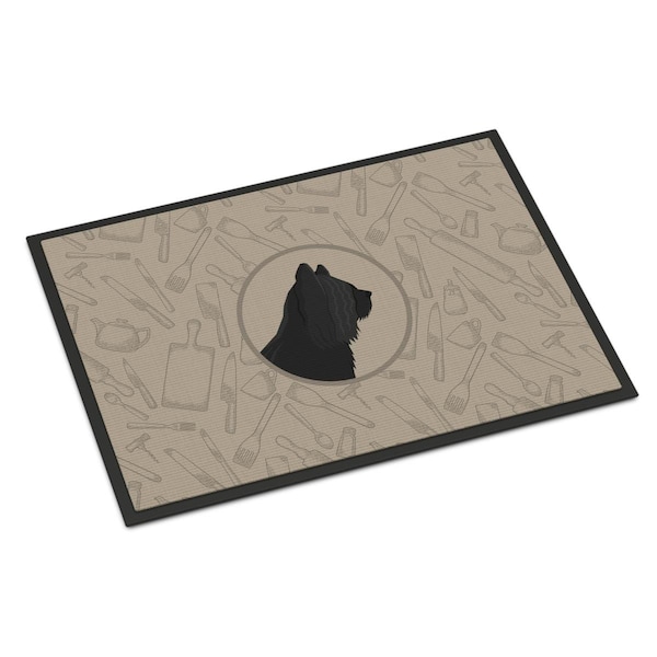 Carolines Treasures 24 x 36 in. Skye Terrier in the Kitchen Indoor or Outdoor Mat CK2211JMAT - main